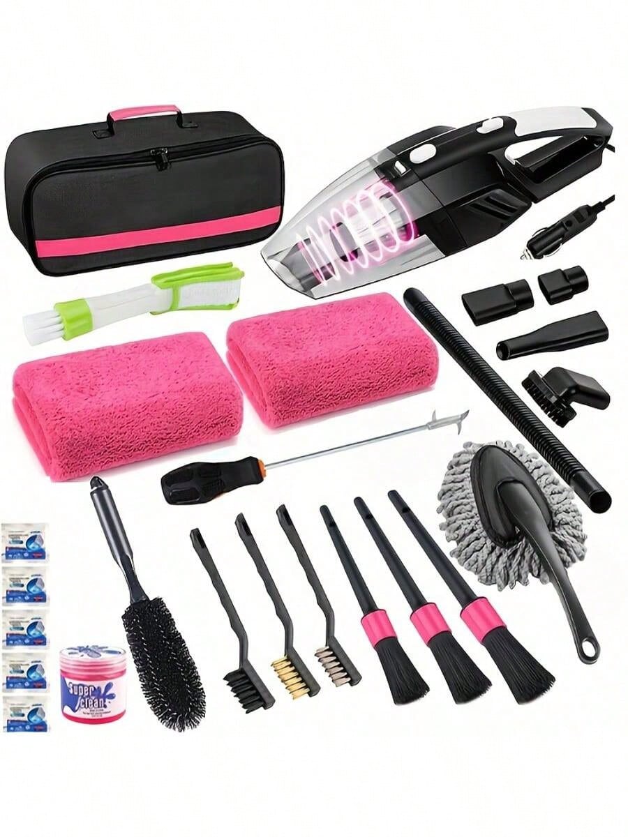 25pcs Car Cleaning Wash Kit In - Interior Detailing Kit บทวิจารณ์และราคา