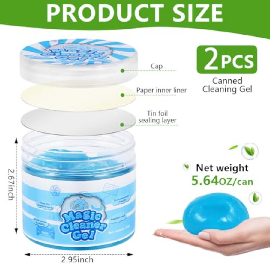 2 Pack Car Cleaning Gel Slime  - Interior Detailing Kit บทวิจารณ์และราคา
