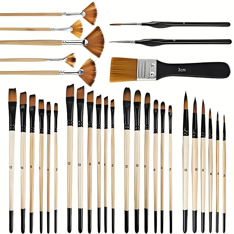 32Pcs/pack Paint Brush Set For - Detailing Brush Set บทวิจารณ์และราคา
