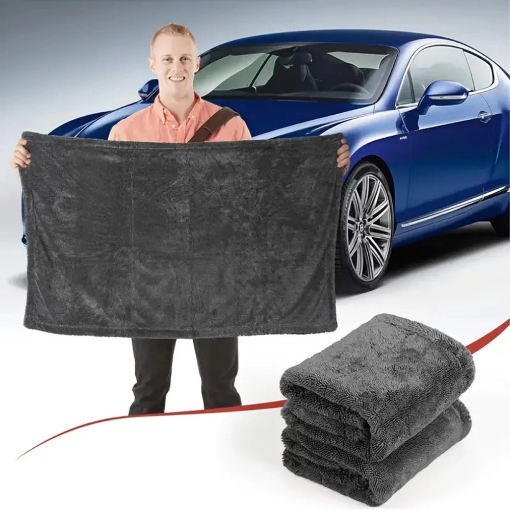 Oversized Dark Gray Car Microf - Microfiber Towel Detailing บทวิจารณ์และราคา