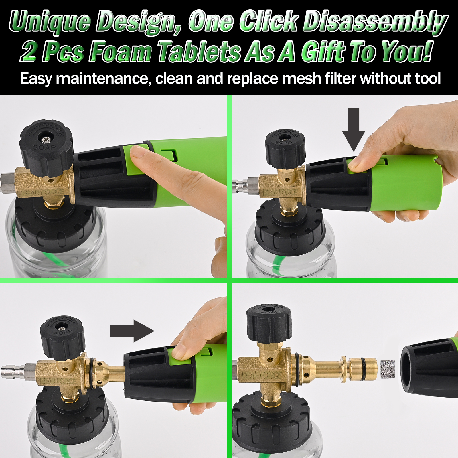 BEAR FORCE Pressure Washer Foa - Pressure Washer Foam Gun บทวิจารณ์และราคา